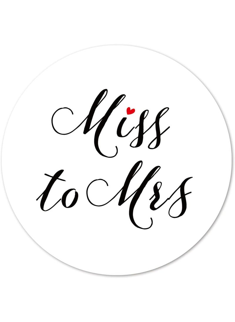 MAGJUCHE Miss to Mrs Stickers 2inch Wedding Bridal Shower Bachelorette Party Favor Labels 40Pack  - Image 1