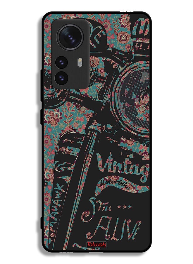 Tolwak Xiaomi 12 Pro Protective Case Cover Vintage Motorbike - Image 2