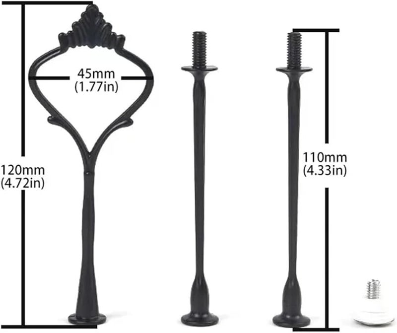 HXH06 Tiered Tray Hardware Kit 8 Set 3 Tier Crown Cake Stand Fruit Plate Holder - Image 3