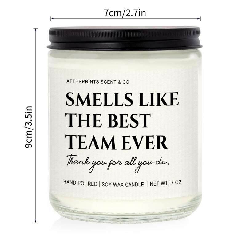 Afterprints Boss Gifts for Women Men, Best Team Ever Candle, Employee Appreciation Gifts, Team Appreciation, Christmas Farewell Gift for Coworker, Boss Lady, Staff, 7oz Lavender Scented Candles - Image 5