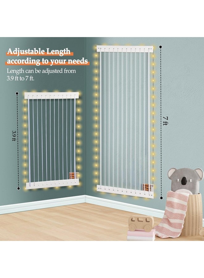 Vomelon Stuffed Animal Storage Wood Soft Toy Storage for Kids Room，Wall Mount Door Hanging Stuffed Animal Toy Organizer Shelf for Nursery Play Room White with LED Coil -Patent  - Image 3