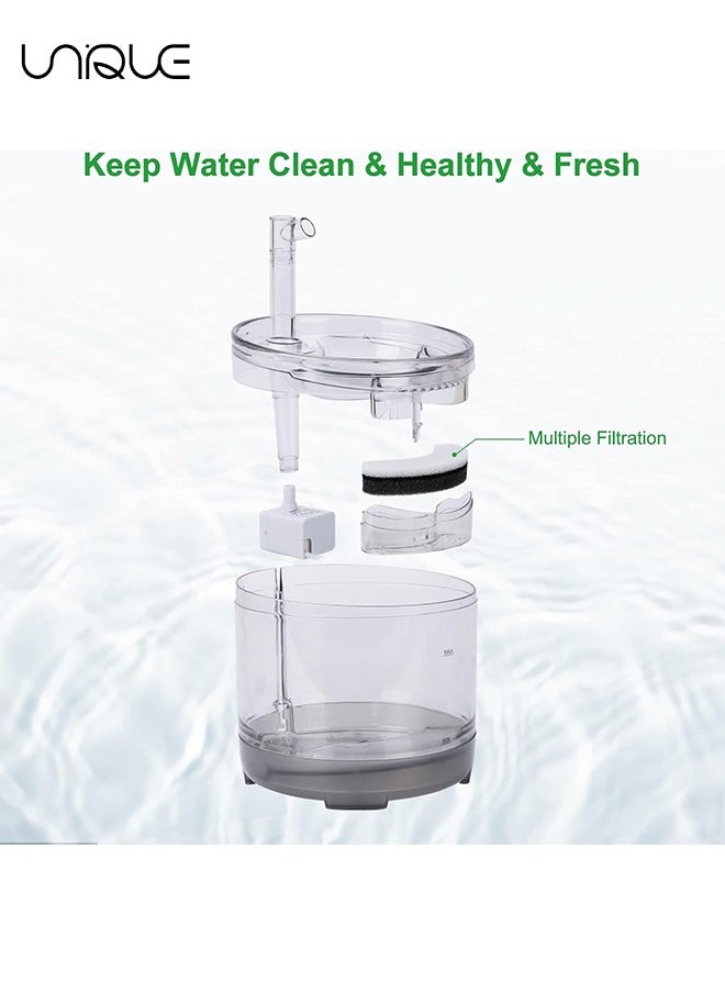 Unique 6 Pcs Pet Water Fountain Filters for WF050 & WF100 Cat Fountain, Cat Fountain Filter Replacement, Triple Filtration Cat Water Filter, Black/White  - Image 5