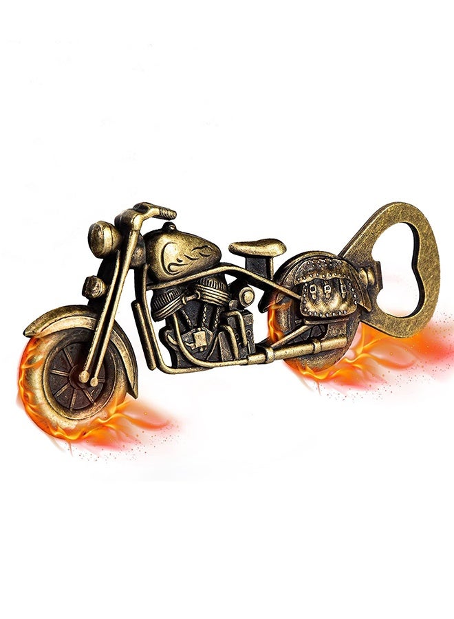 Peachjoy Motorcycle Bottle Opener, Solid and Durable Openers, Gifts for Men Dad Father's Day Birthday (Bronze) - Image 1