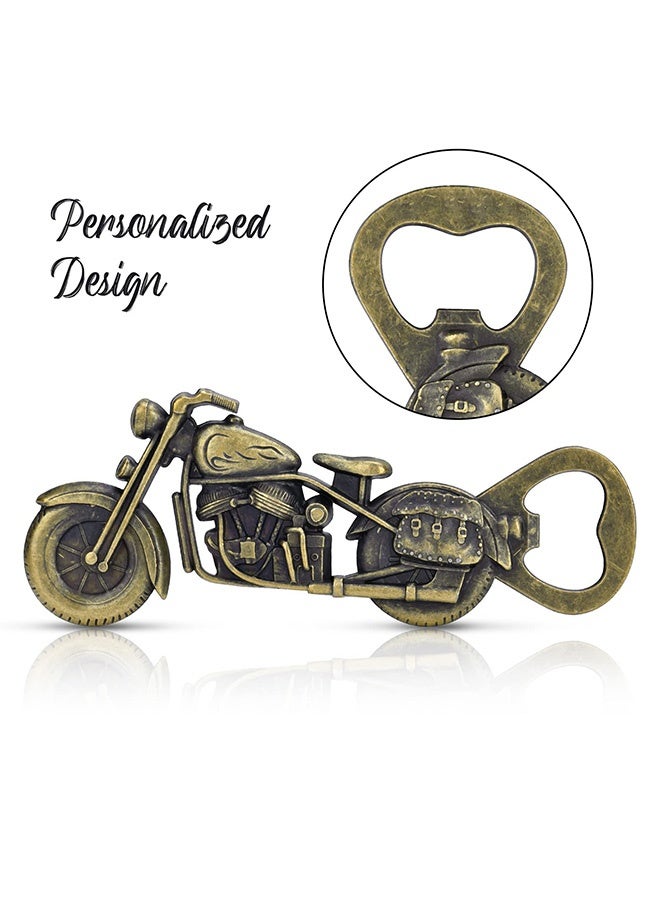 Peachjoy Motorcycle Bottle Opener, Solid and Durable Openers, Gifts for Men Dad Father's Day Birthday (Bronze) - Image 3