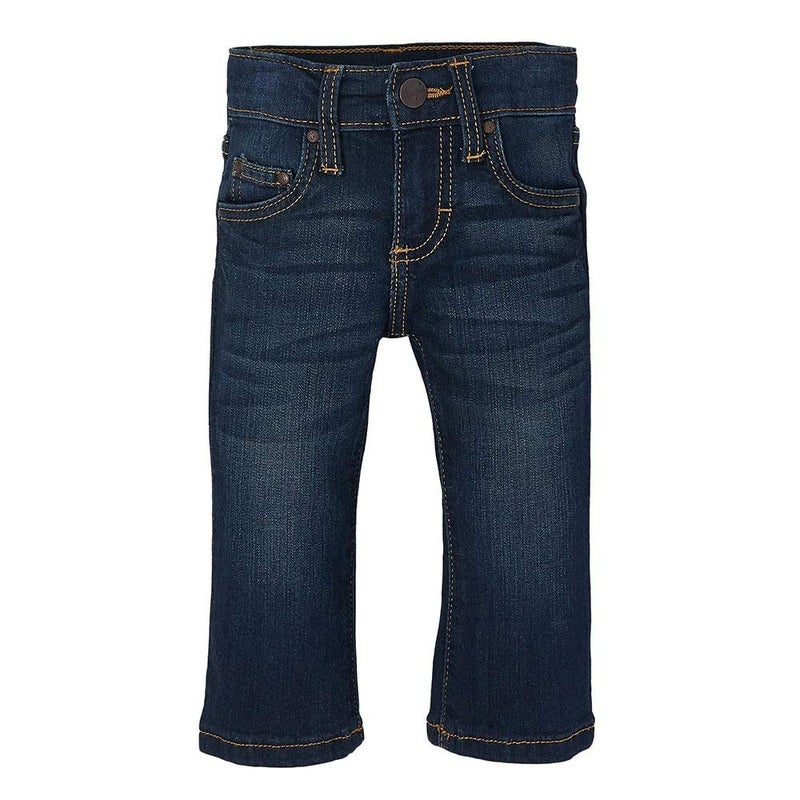 Wrangler babyboys Five Pocket Boot Cut Jean Dark Blue 24 Months - Image 2