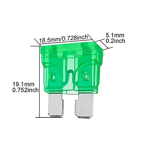 MCIGICM (50 Pcs) MCIGICM 30 Amp ATC Fuse Blade Style 30A Automotive Car Truck - Image 2