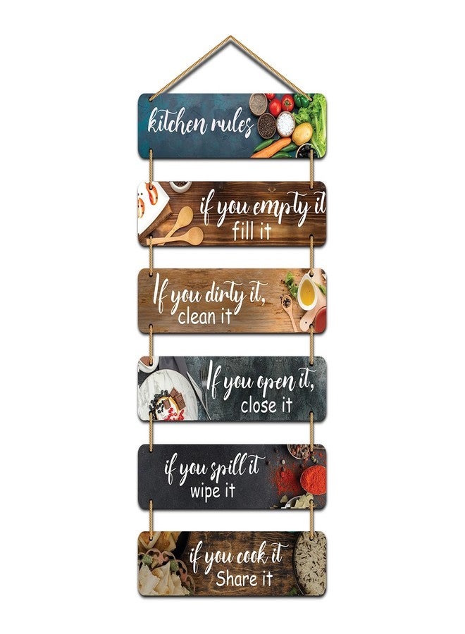 Kaameri Bazaar Kitchen Rules Decorative Wall Hanging for Modern Kitchen | Hanging Ornament - Image 1