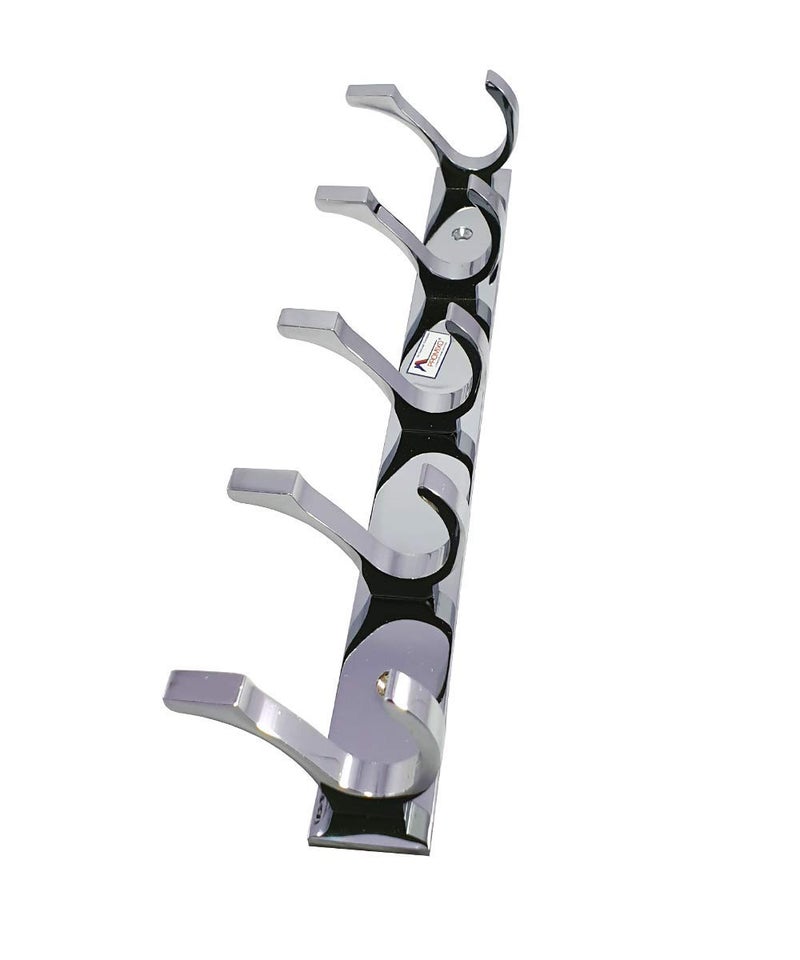 PROMIXO Premium Stainless Steel 5 Pin Cloth Hanger Wall Mounted Bathroom Cloth HangerCoth Wall HookDoor Hooks Rail for Hanging KeysClothesTowel Large 2 - Image 2