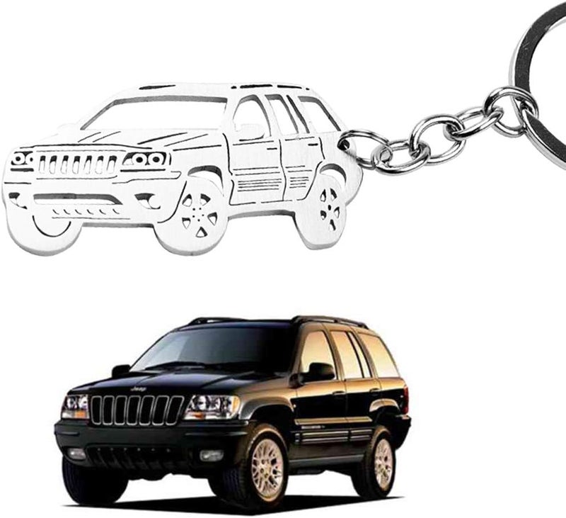 AMFRNE Special for Jeep Grand Cherokee Stainless Steel Keychain, Gift Idea and Collection for Grand Cherokee fans lovers, Grand Cherokee Accessories - Image 2