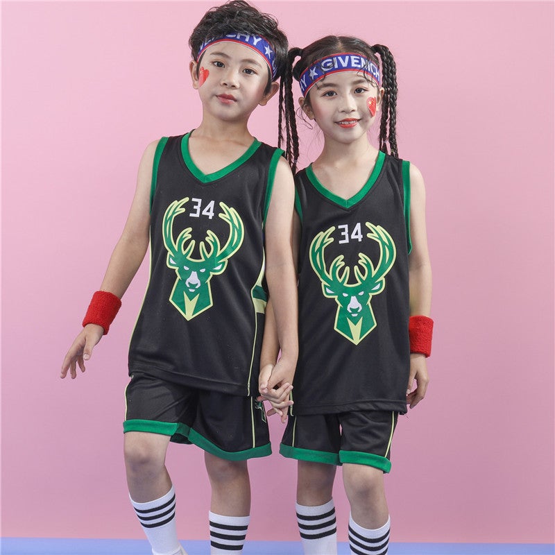 Children'S Basketball Suit Lone Ranger No. 77 City Edition Knight No. 23 Bucks No. 34 Heat No. 3 Clippers No. 2 Jersey - Image 1