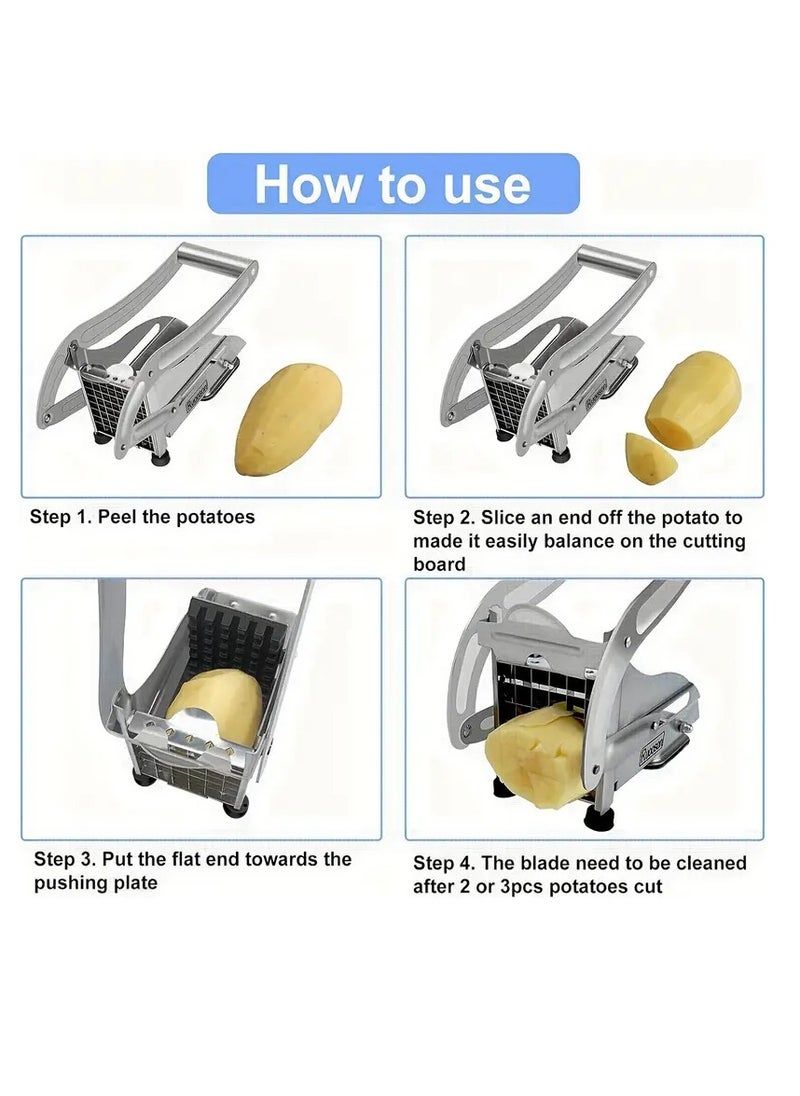 Stainless Steel Potato Slicer - Home Use Vegetable Chopper With Suction Base - Heavy Duty Slicer For Potatoes, Carrots, Cucumbers - Perfect For Onion Chopping & Kitchen Use - pzsku/Z1ACDE25797CA1D1E2D67Z/45/_/1723012894/76e21a18-1987-4fa0-aadf-0272ea7fe21f