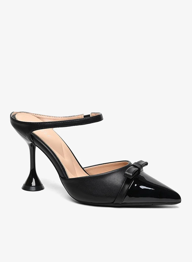 Cuple Black Mary Jane Pointed Heel