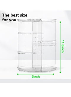 LEE 360 Acrylic Rotation Makeup Organizer, Large Capacity, Easy Access, Sturdy, Multi-functional, Great Gift Idea  - Image 2