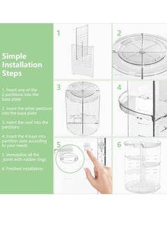 LEE 360 Acrylic Rotation Makeup Organizer, Large Capacity, Easy Access, Sturdy, Multi-functional, Great Gift Idea  - Image 4