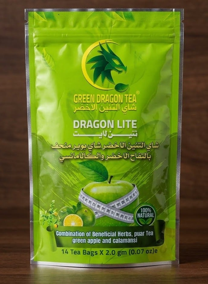 Dragon Light Green Tea, 14 sachets, 2 grams each