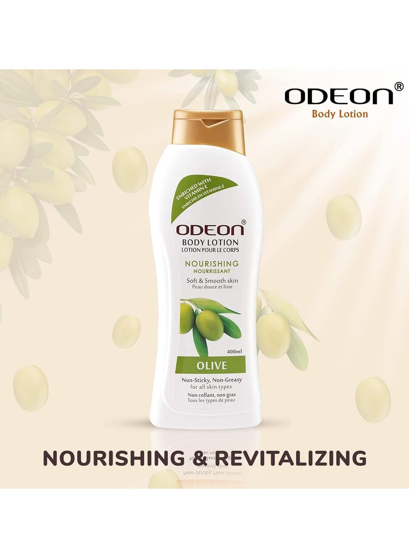 Odeon Body Lotion 400ml (Olive) - Image 2