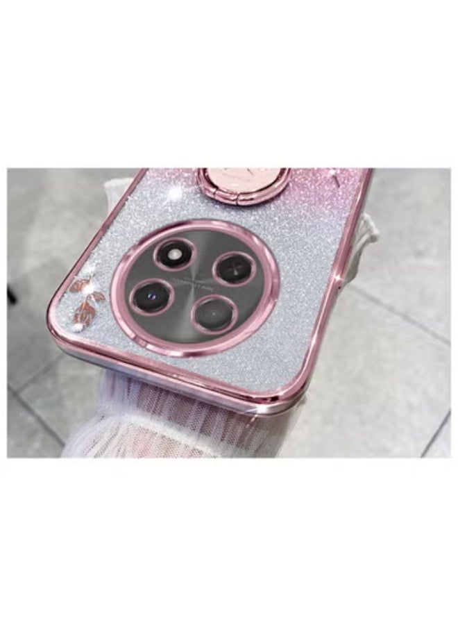 Glitter case for Huawei Honor X9C inch, shiny shiny shockproof phone case with ring, cute shiny for ladies and girls - Image 4