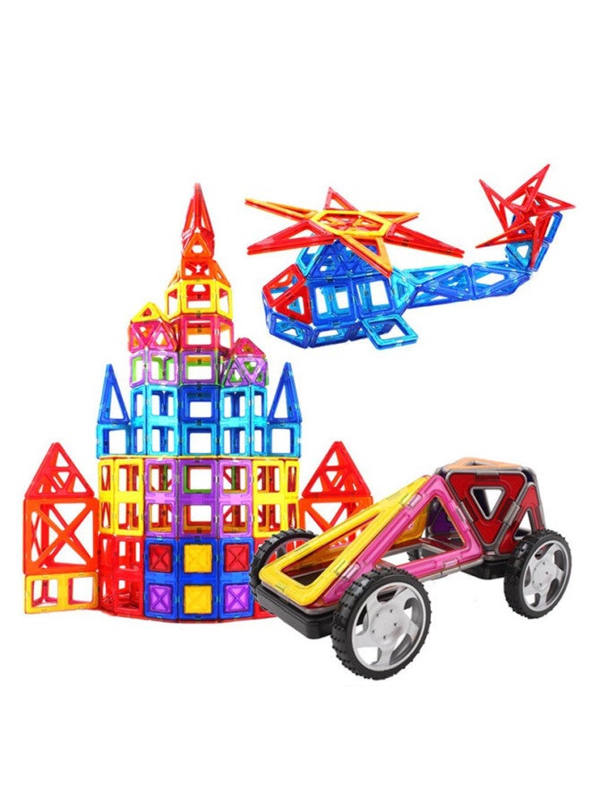 Loquat Strong Magnetic Toy Children's Educational Magnetic Building Blocks Assembly Colorful Window Set Rod Sheet Refill-Specifications:Medium Puzzle Castle Gear 299 Piece Set Box - Image 4
