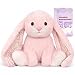 Easfan Microwavable Weighted Stuffed Animals Cute Pink Bunny Plushie for WarmthComfort Cute Soft Plush Toys for Adults Kids Easter Gifts12inch - Image 2