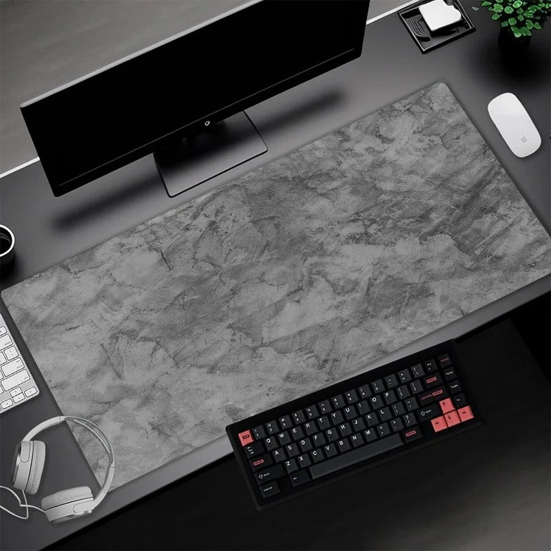 Y&D Gaming Mouse Pad Gray Marble Large Computer Mat Desk Pad Waterproof Keyboard Accessories Office PC Setup Deskmat - Image 1