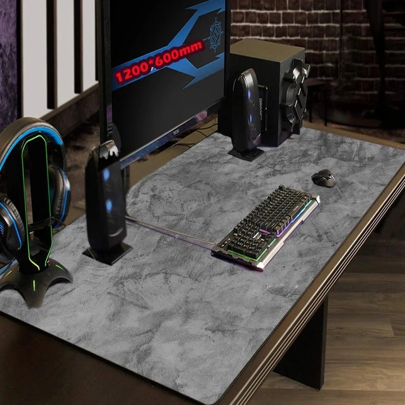 Y&D Gaming Mouse Pad Gray Marble Large Computer Mat Desk Pad Waterproof Keyboard Accessories Office PC Setup Deskmat - Image 4