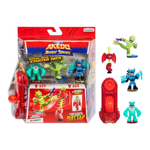 AKEDO Legends of Akedo Beast Strike Starter Pack  3 Akedo Warriors  1 Legendary Warrior 1 Beast Striker and 1 Ultra Rare Warrior  with Training Practice Piece and Exclusive Joystick Controller Medium - Image 1