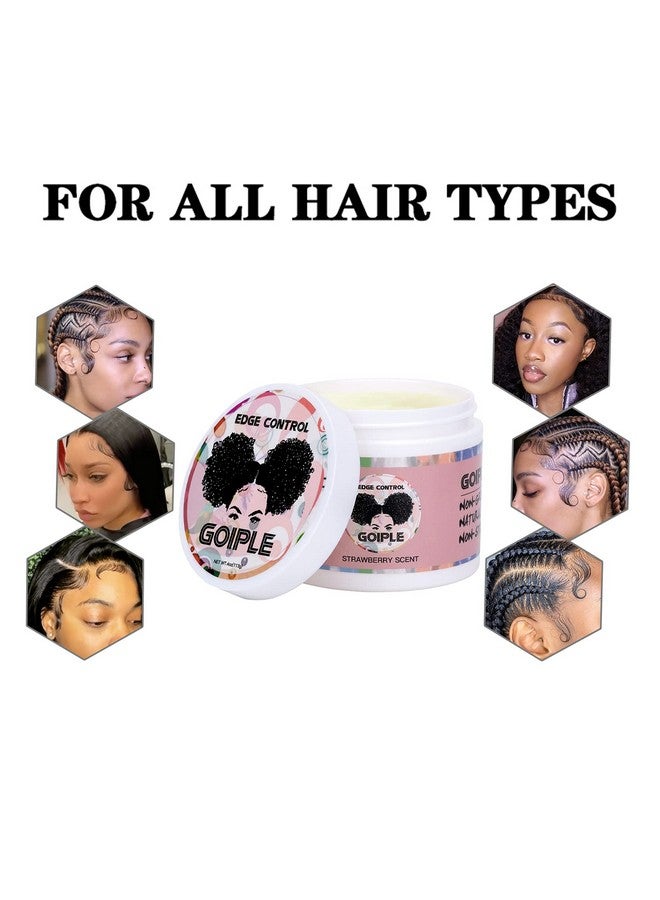 Goiple Edge Control Wax for Women Strong Hold Non-greasy Edge Smoother Pink 1Pack and Yellow 1Pack 4oz with Brush 2Pcs and Scarf - Image 5