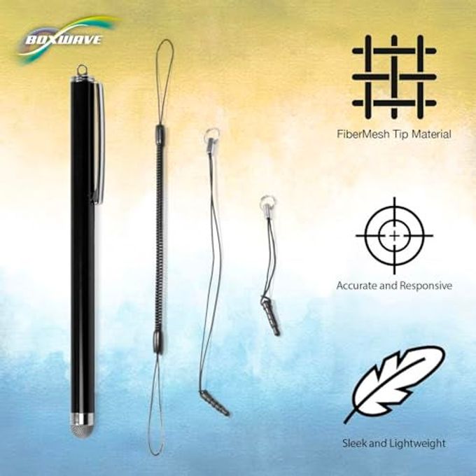 BoxWave Stylus Pen Compatible With Hp Envy X360 Convertible 2-In-1 Laptop (15.6 In) Evertouch Capacitive Stylus, Fiber Tip Capacitive Stylus Pen Jet Black - Image 3