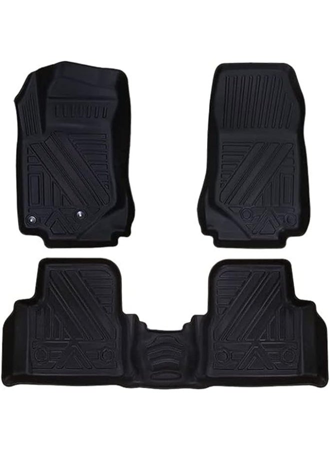 دواسات سيارة 9D بالتصميم الجديد (طقم 3 قطع) - حماية كاملة متطورة للأرضية - مقاومة للمياه والأتربة ومضادة للانزلاق للاستخدام اليومي - Image 1