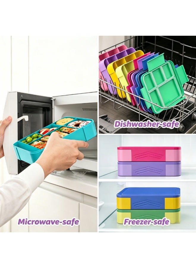 Lunch Box for Kid School,Children's Lunch Box with Compartments, Bento Box Children, Leak-proof Lunch Box for Girls and Boys, Snack Box, Perfect for School, Nursery & Trips - Image 5