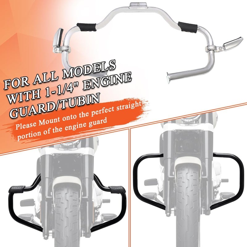 FOVPLUE 1.25" Highway Footpegs - Adjustable Footrest with Mounting P-Clamps for Motorcycles - Image 4