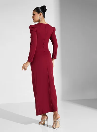 ladies short sleeve maxi dress Mae Printed Short Sleeve Wrap Maxi Dress  VICI