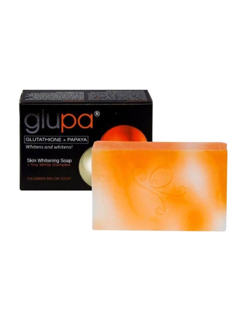Glupa Glutathione And Papaya Skin Whitening Soap Orange/White 135grams - Image 1