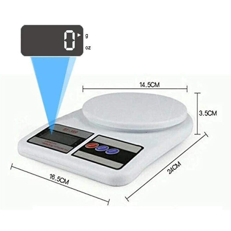 Avenn Avenn Multipurpose Portable Electronic Digital Kitchen Scales Weight Machine 10 Kg with Back Light - Image 4
