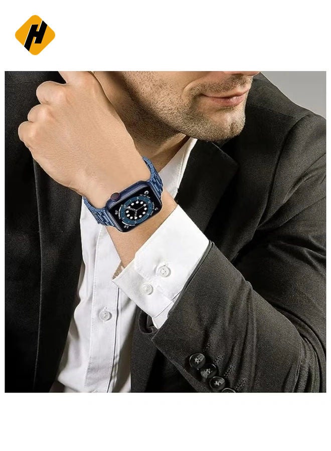 HuHa Stainless Steel Strap Metal Bracelet For Apple Watch Series 7/6/5/4/3/2/SE - 41/40/38 mm  - Image 4