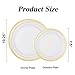 BESTSTAR 200PCS Clear Gold Plastic Plates Set 100 1025 inch Dinner Plates and 100 75 inch Dessert Plates Disposable Plates for Party Wedding - Image 4
