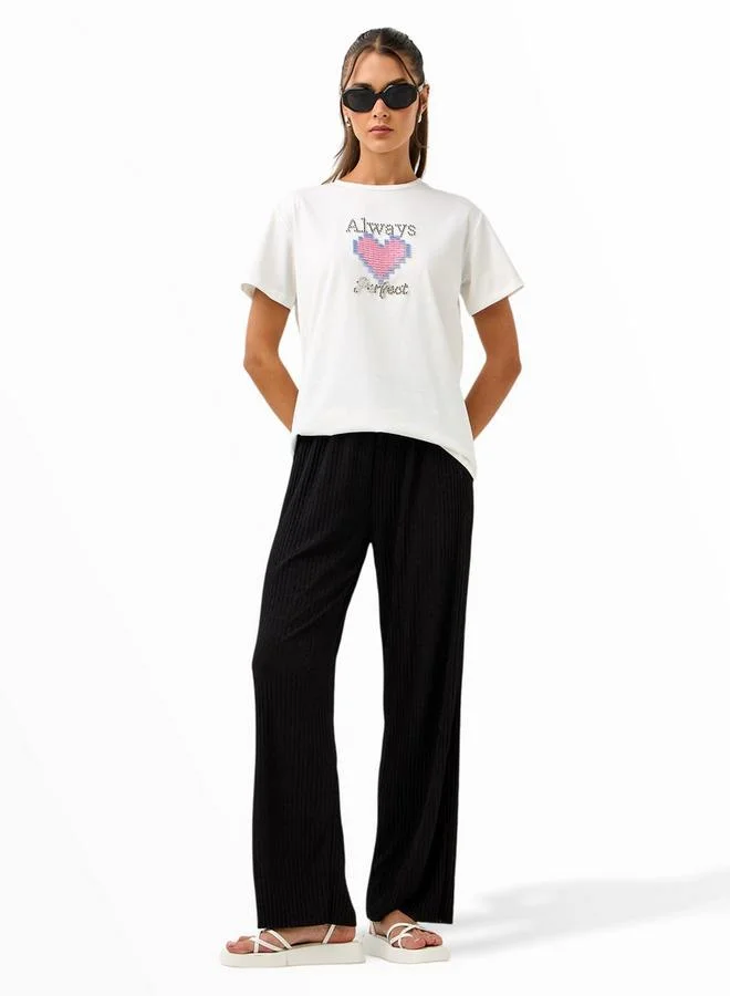 2Xtremz 2Xtremz Graphic Embellished T-shirt