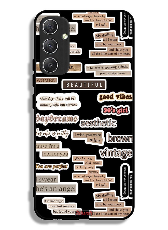 Tolwak Samsung Galaxy A34 5G Protective Case Cover Beautiful Quotes Stickers - Image 1