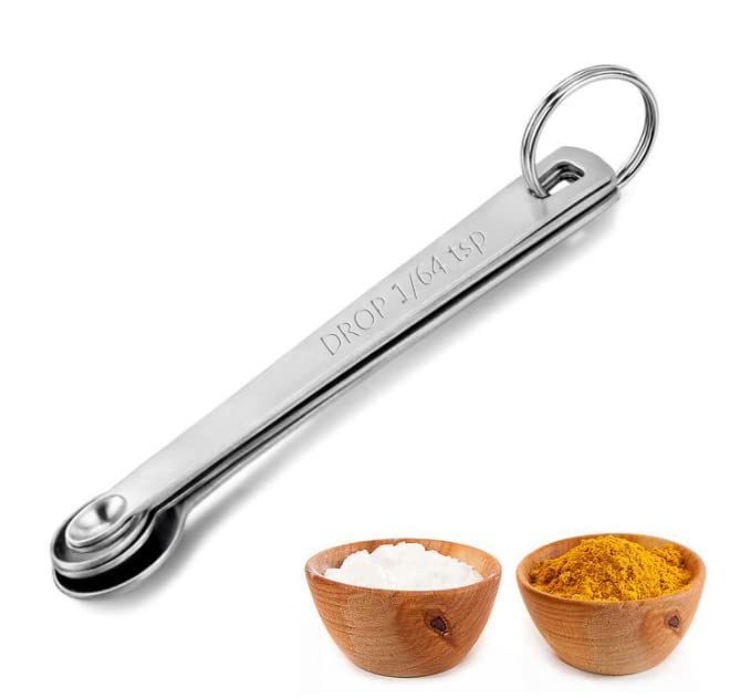 LIUSM Mini Measuring Spoons Set,Stainless Steel Measuring Spoons Set (Set of 5) - Image 5