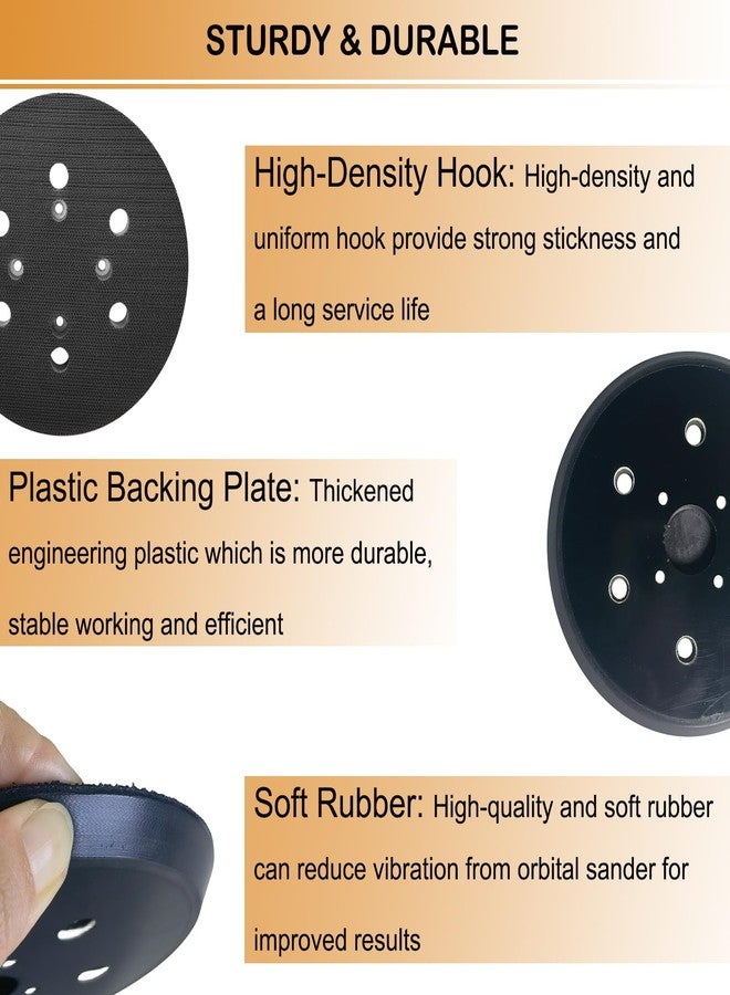 Tockrop 6 Inch 6 Hole Replacement Sander Pad for Ridgid R2611 Random Orbit Sander- 6" Hook and Loop Sanding Pad Work with 6 Inch Sander Disc - 2 Pack - Image 5