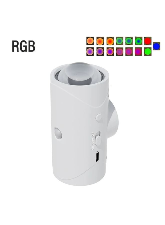 Rechargeable Motion Sensor LED Wall Light RGB Gradient Dimmable Smart Lighting White - Image 1