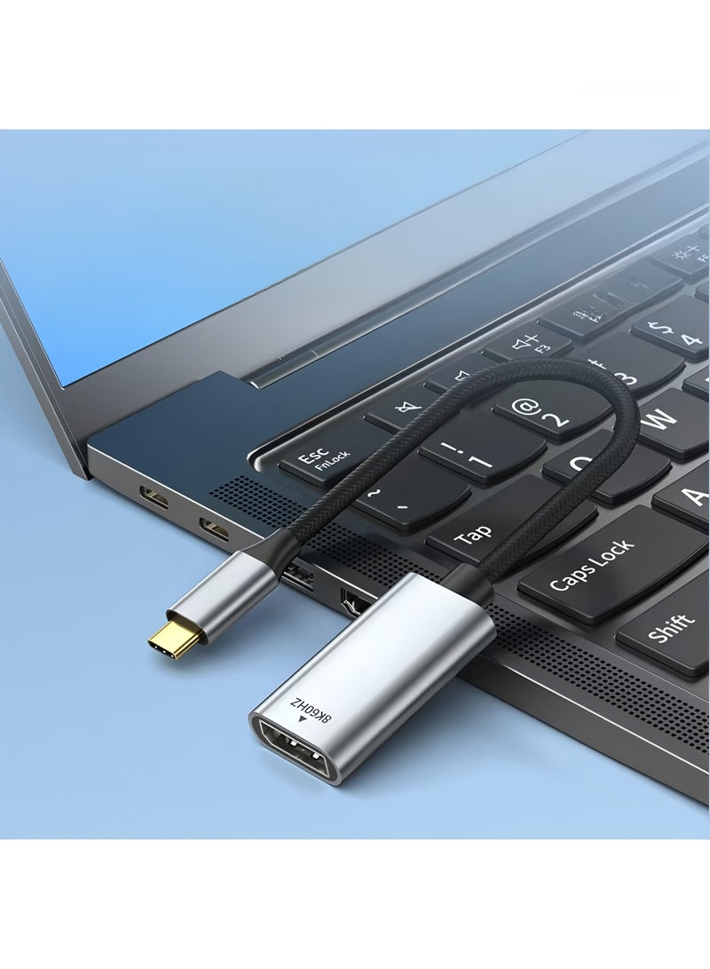 فليفيو كابل USB C إلى DisplayPort، (8K@60Hz 2K@240Hz أو 4K@144Hz)، كابل USB Type C إلى DP أحادي الاتجاه HDR، لجهاز iPhone 15 Pro/Max، وMacBook Pro/Air - Image 5