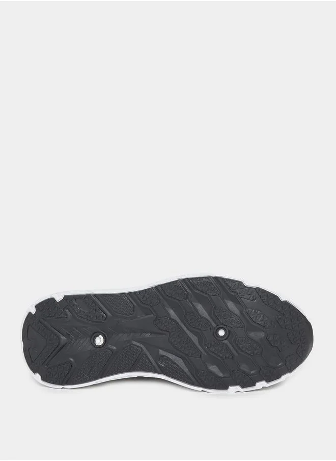 Styli Textured Lace Up Color Block Sports Shoes