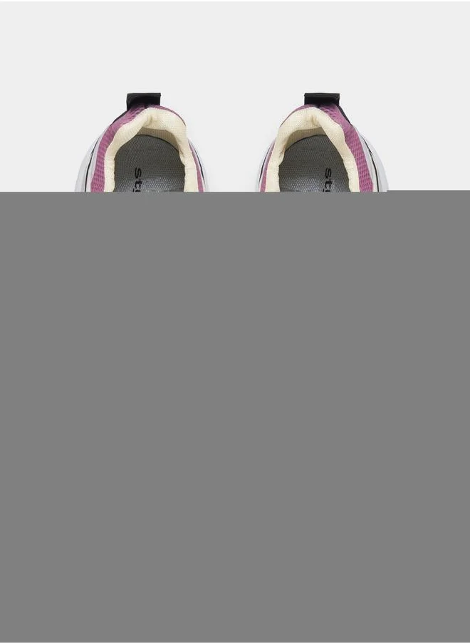 Styli Textured Lace Up Color Block Sports Shoes