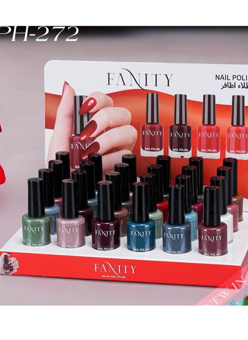 FANITY New Pure Color Gel Nail Polish 24pcs 