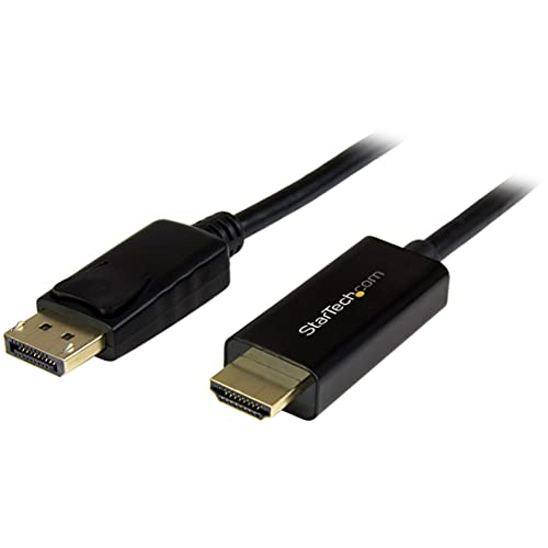 Startech.com StarTechcom 10ft 3m DisplayPort to HDMI Cable 4K 30Hz DisplayPort to HDMI Adapter Cable DP 12 to HDMI Monitor Cable Converter Latching DP Connector Passive DP to HDMI Cord DP2HDMM3MB - Image 1