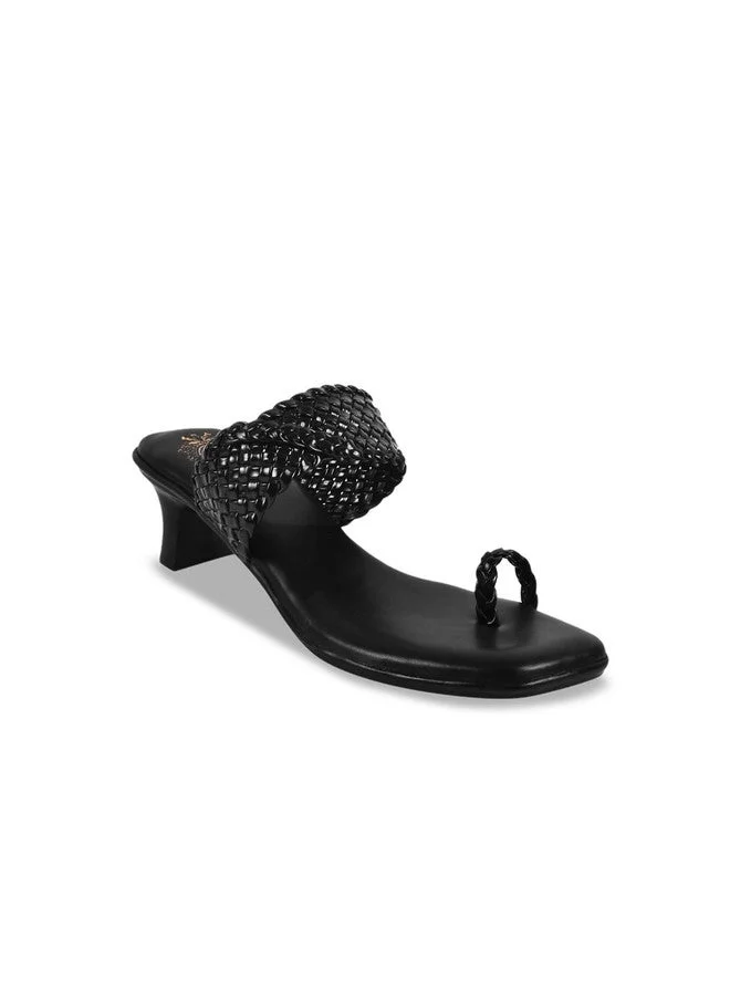 شوتوبيا Shoetopia  Braided One Toe  Block Heels For Women & Girls