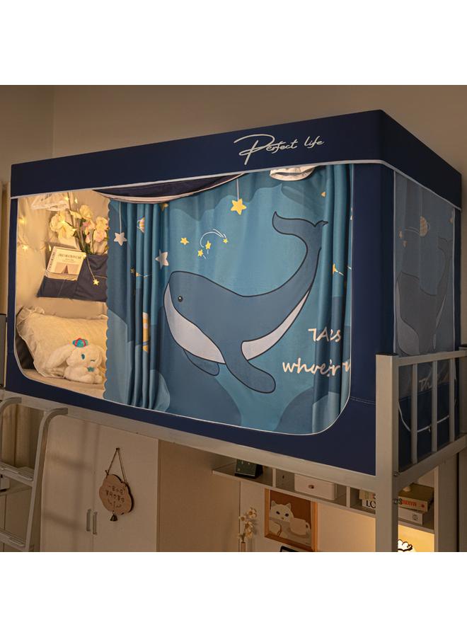 73Hours Bed Canopy Tents Curtain Blackout Curtain Single Bed Tent Curtain Student Shading Cloth Bed Canopy Mosquito Net Student Sleep Privacy Protection - Image 1