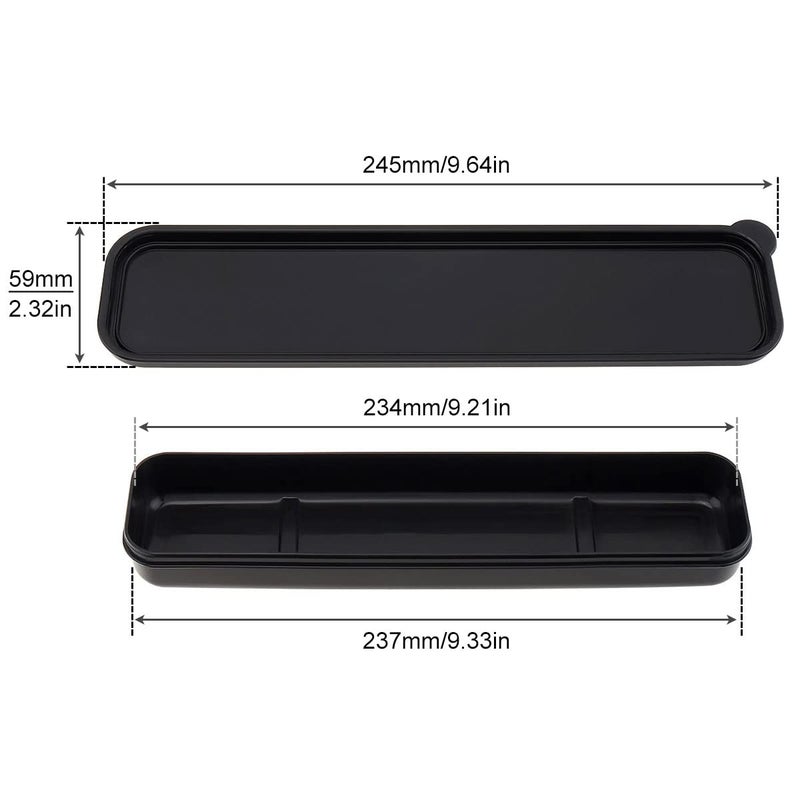 OriGlam Portable Flatware Box Travel Tableware Storage Case, Simple Tableware Storage Box Case for Cutlery Kit, 9.64 x 2.32 inches (Black) - Image 5