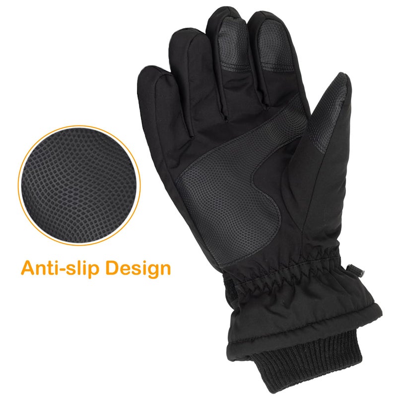Eohak Men and Women Ski Gloves Winter Cold Weather Gloves Touchscreen Warm Waterproof Gloves for Cycling, Running, Driving, Skiing - Image 3